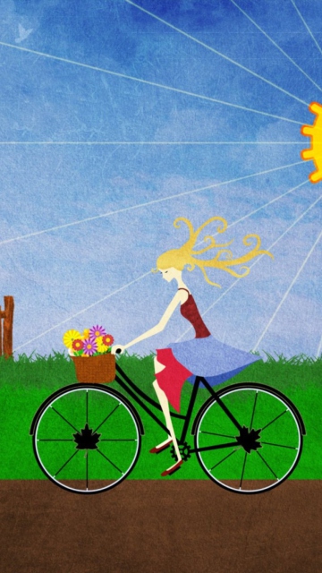 Her Bicycle wallpaper 360x640