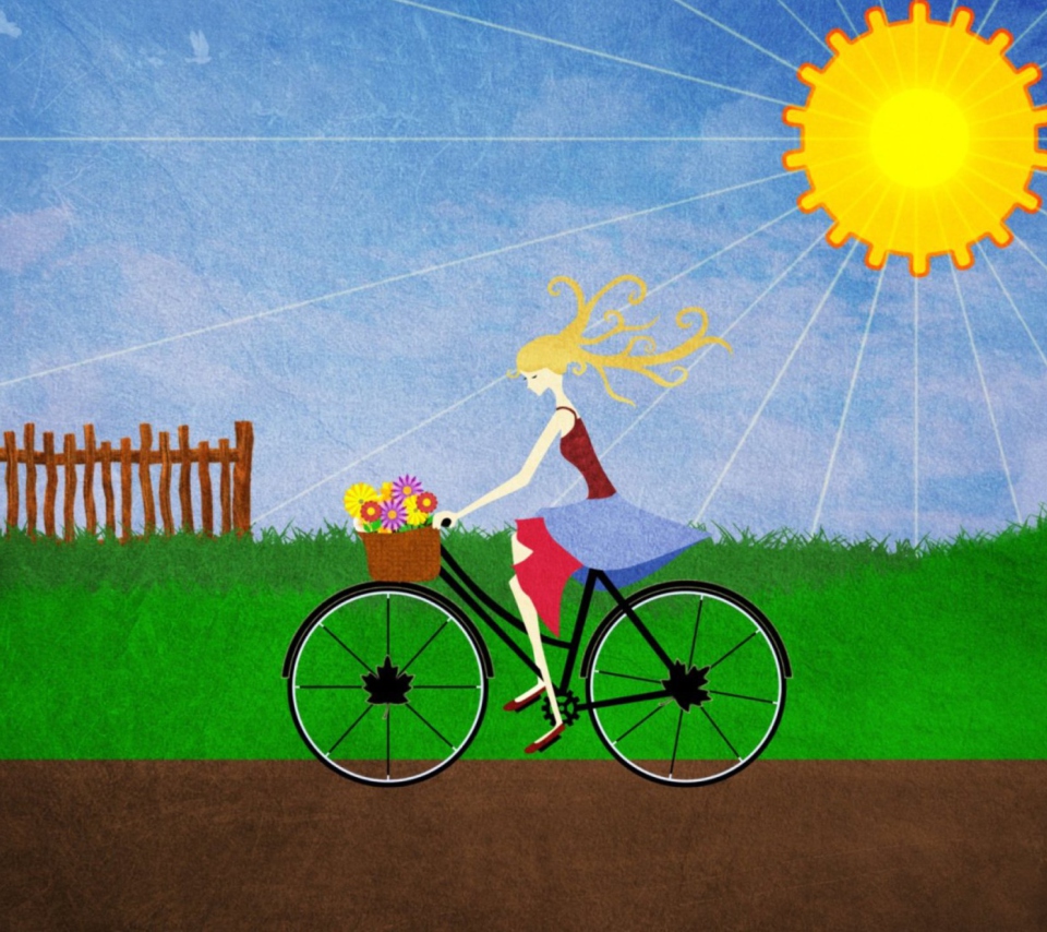 Her Bicycle wallpaper 960x854