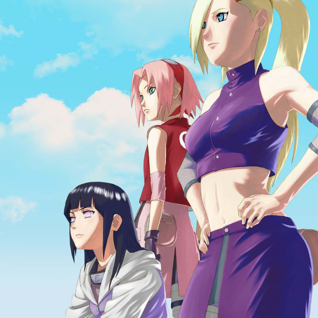 Sfondi Naruto Girls - Sakura and Hinata Hyuga 1024x1024