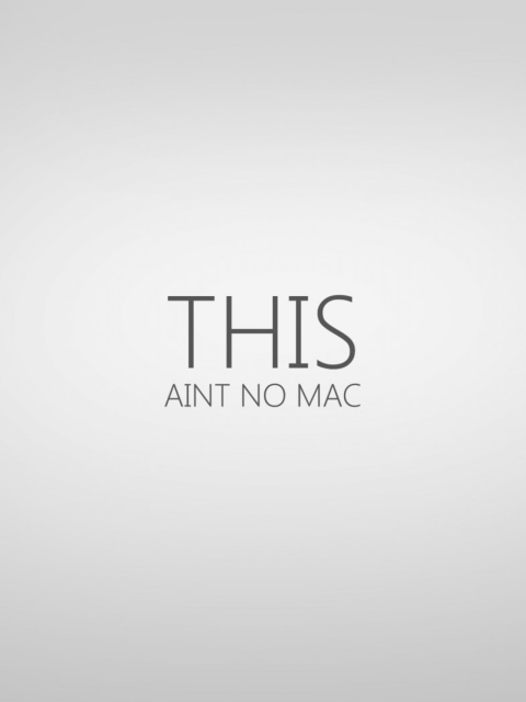 Fondo de pantalla Ain't No Mac 480x640