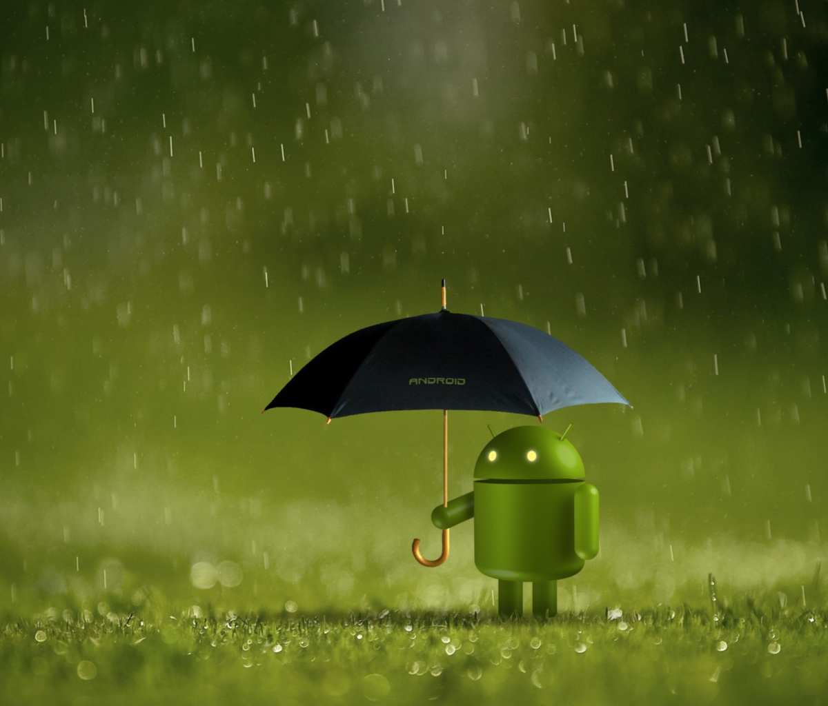 Обои Android Rain 1200x1024