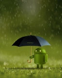 Android Rain wallpaper 128x160