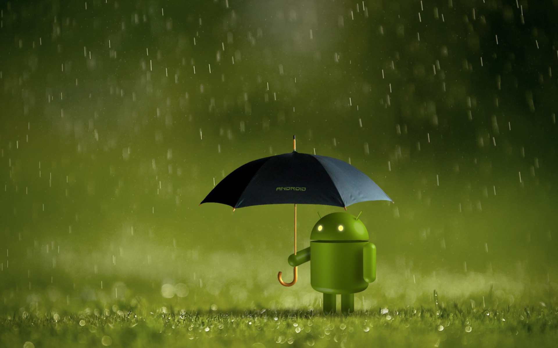 Android Rain wallpaper 1920x1200