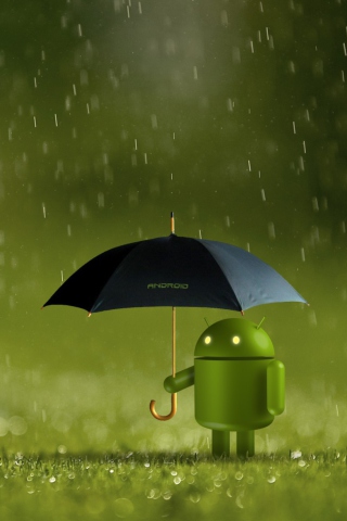 Android Rain wallpaper 320x480