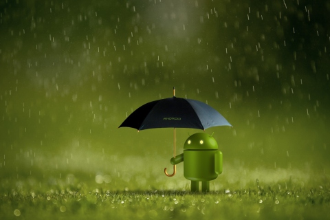 Android Rain wallpaper 480x320