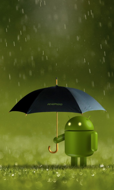 Android Rain wallpaper 480x800