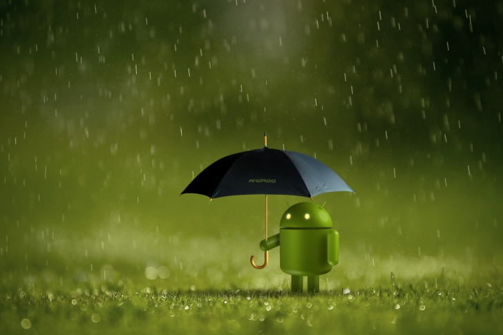 Android Rain wallpaper