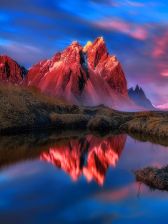 Beautiful Red Sunset Landscape screenshot #1 240x320