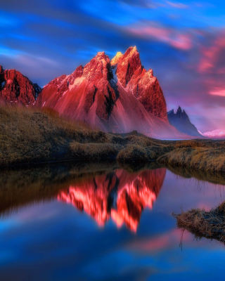 Beautiful Red Sunset Landscape - Obrázkek zdarma pro 132x176