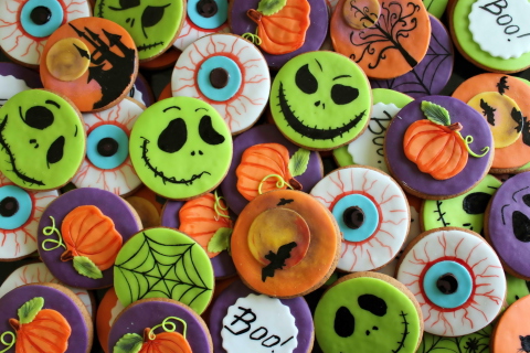 Scary Cookies wallpaper 480x320