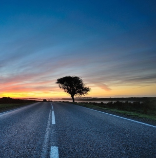 Sunset Over Road - Obrázkek zdarma pro 1024x1024