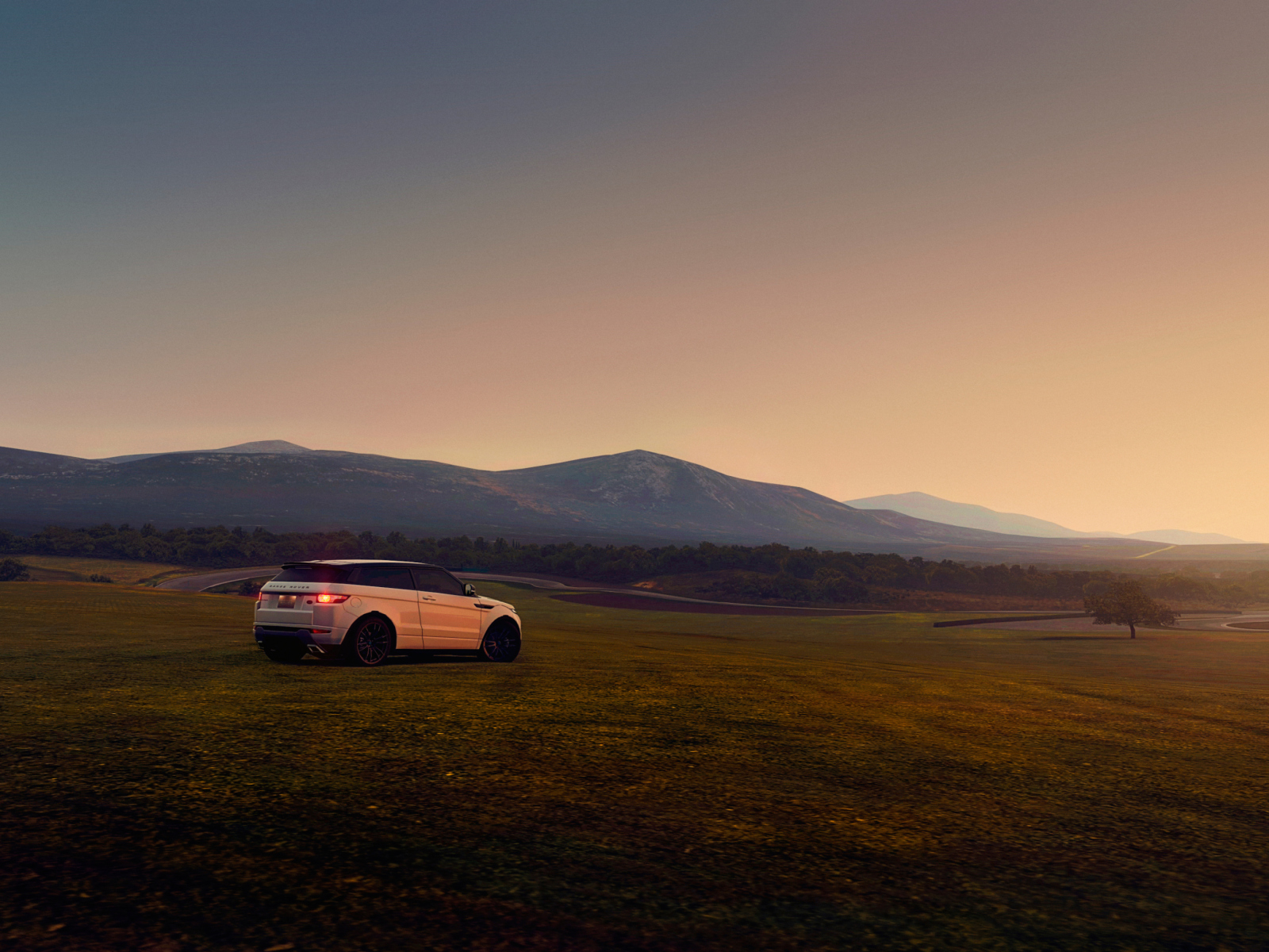White Range Rover screenshot #1 1600x1200