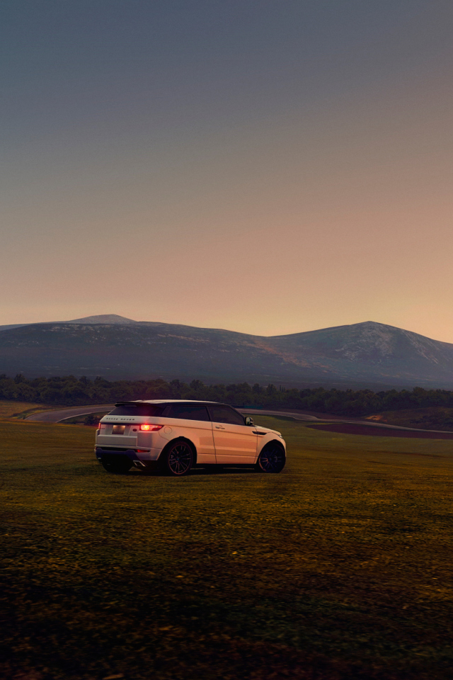 Fondo de pantalla White Range Rover 640x960