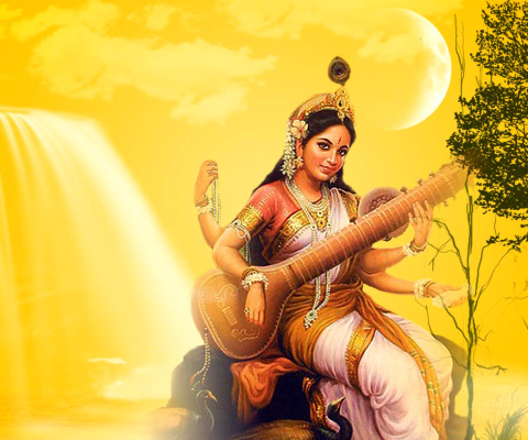 Sfondi Saraswathi God 480x400