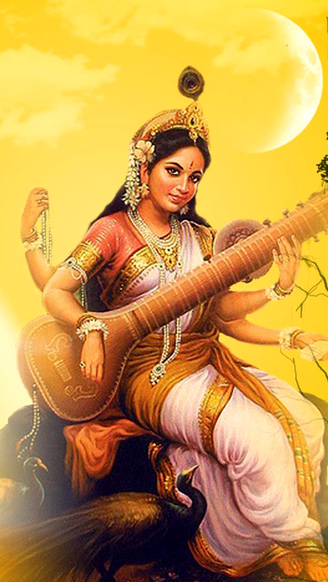 Das Saraswathi God Wallpaper 640x1136