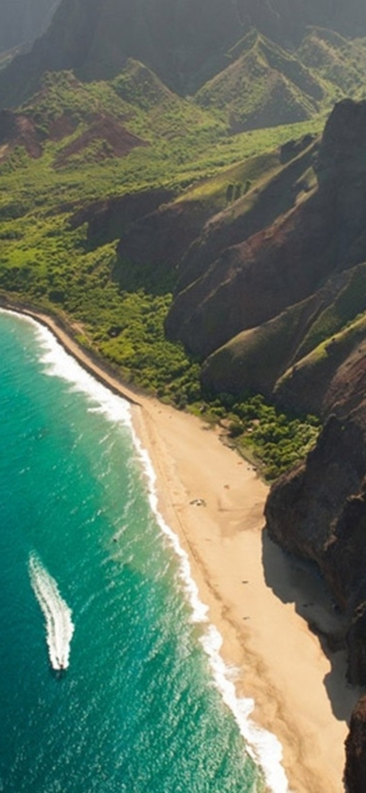 Das Cliffs Ocean Kauai Beach Hawai Wallpaper 1170x2532