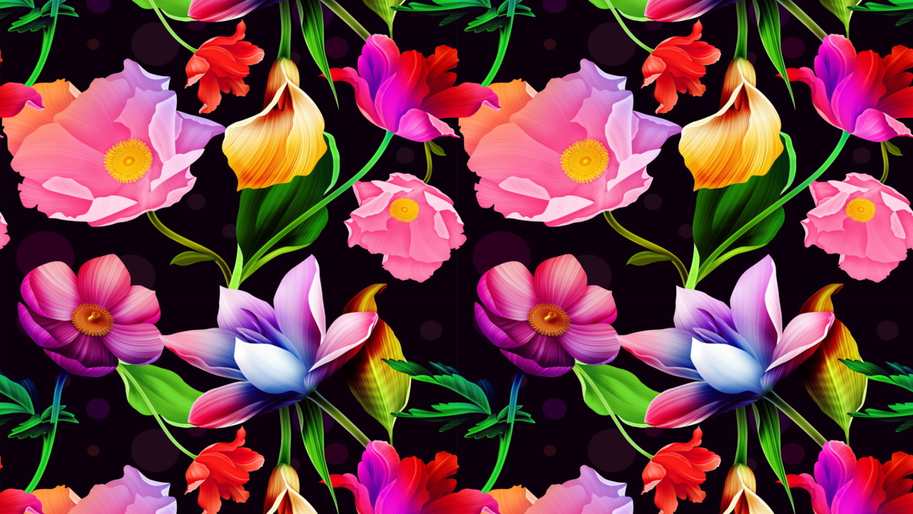 Colorful Flowers wallpaper 1280x720