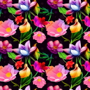 Das Colorful Flowers Wallpaper 128x128