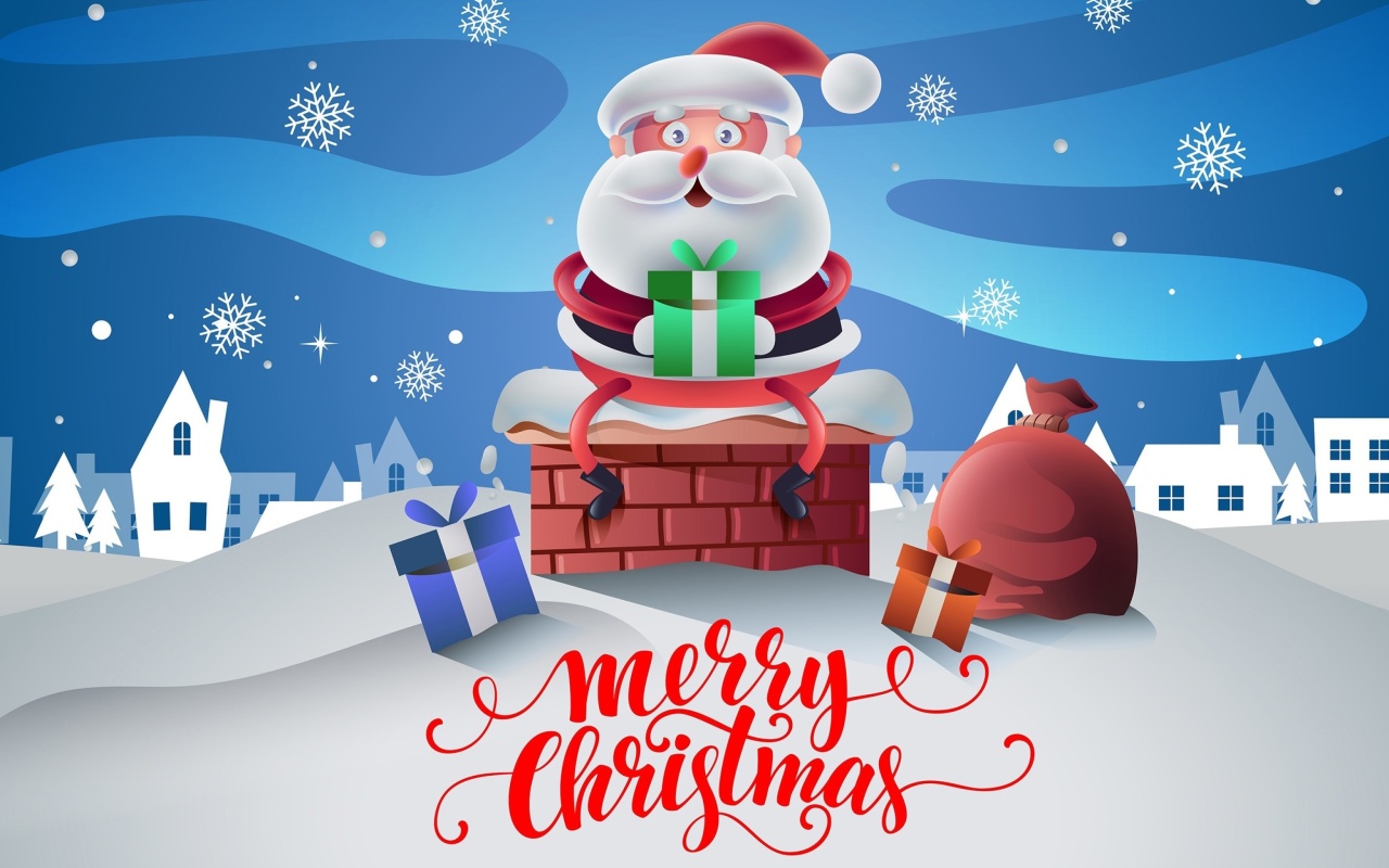 Das Santas Christmas Song Wallpaper 1280x800