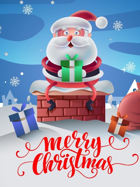Das Santas Christmas Song Wallpaper 480x640
