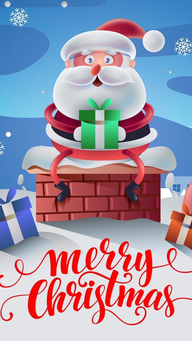 Das Santas Christmas Song Wallpaper 640x1136
