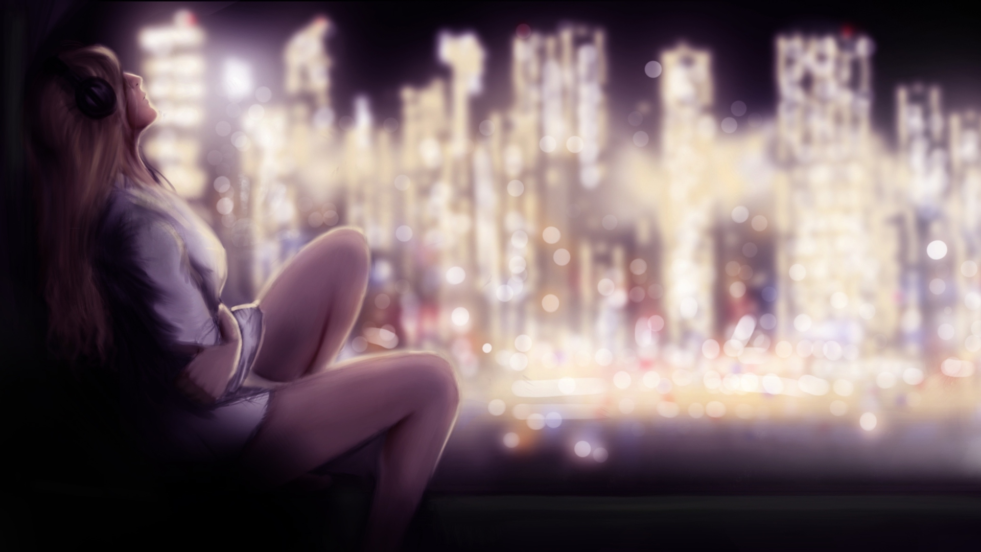 Screenshot №1 pro téma City Girl Drawing 1920x1080