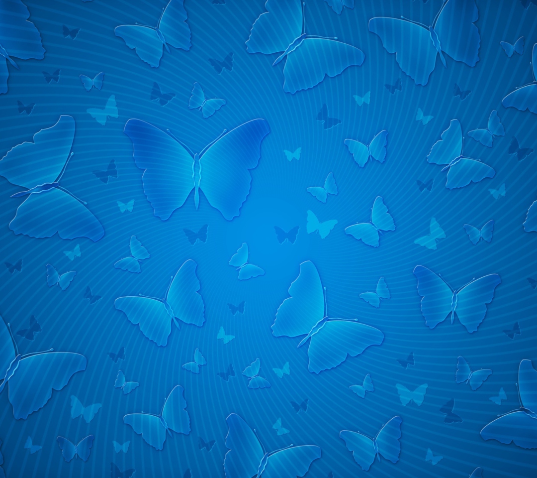 Blue Butterflies wallpaper 1080x960