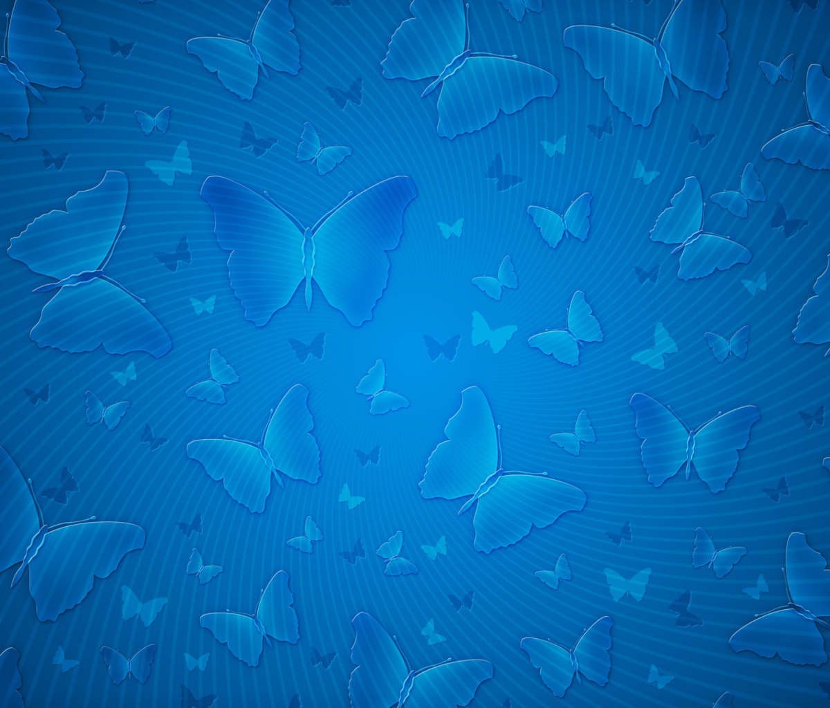 Blue Butterflies wallpaper 1200x1024