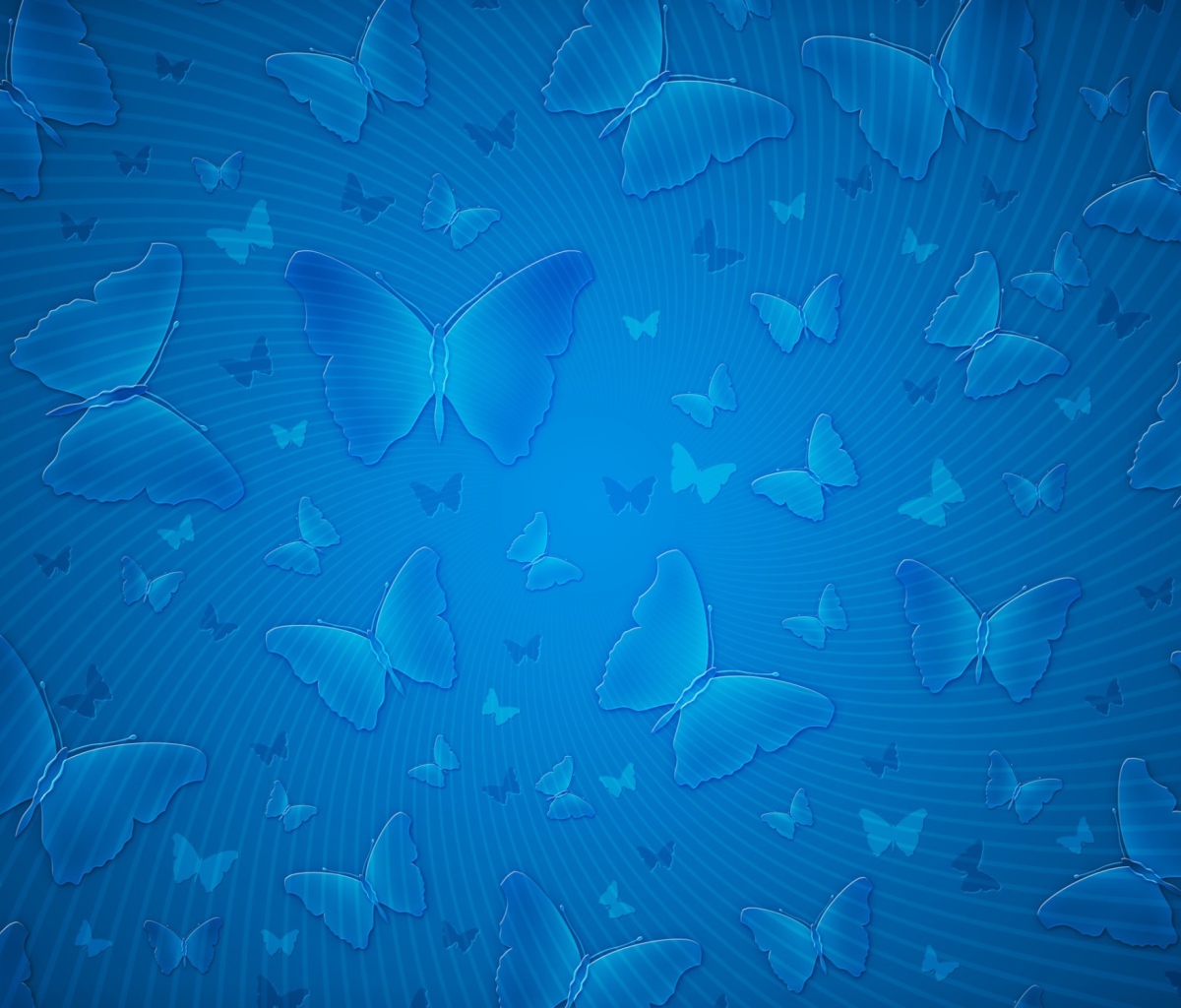 Screenshot №1 pro téma Blue Butterflies 1200x1024