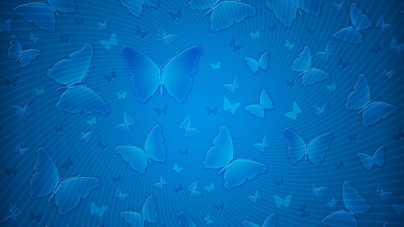 Das Blue Butterflies Wallpaper 1366x768