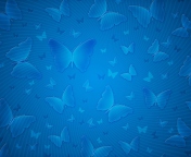 Das Blue Butterflies Wallpaper 176x144