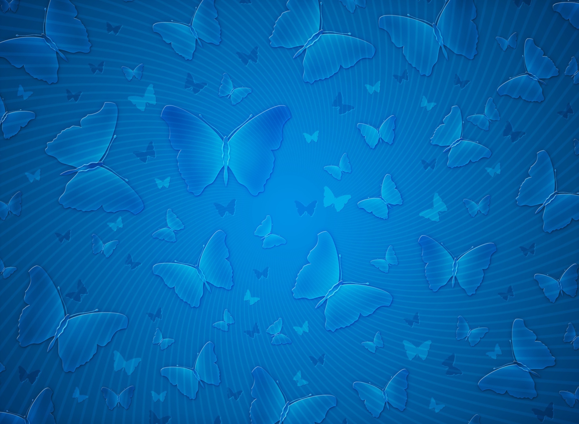 Обои Blue Butterflies 1920x1408