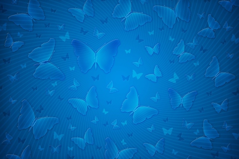 Fondo de pantalla Blue Butterflies 480x320