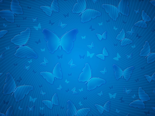 Sfondi Blue Butterflies 640x480