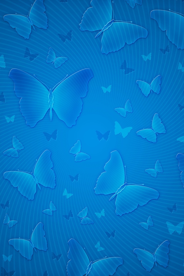 Screenshot №1 pro téma Blue Butterflies 640x960
