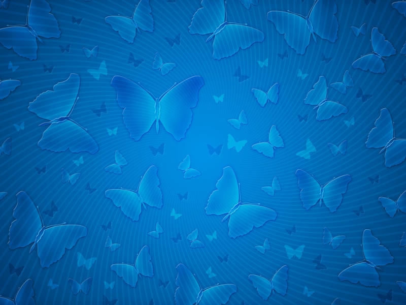 Screenshot №1 pro téma Blue Butterflies 800x600