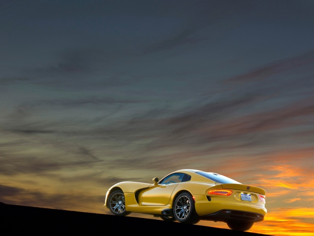 Yellow SRT Viper Rear Angle wallpaper 640x480