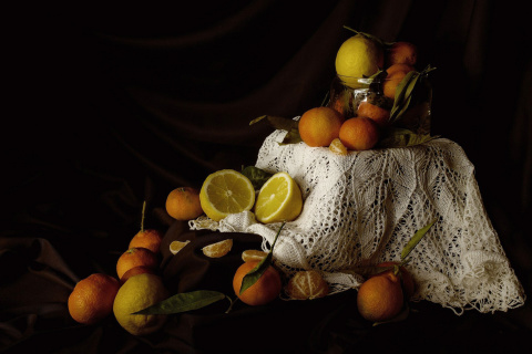Das Still Life with Fruit Wallpaper 480x320