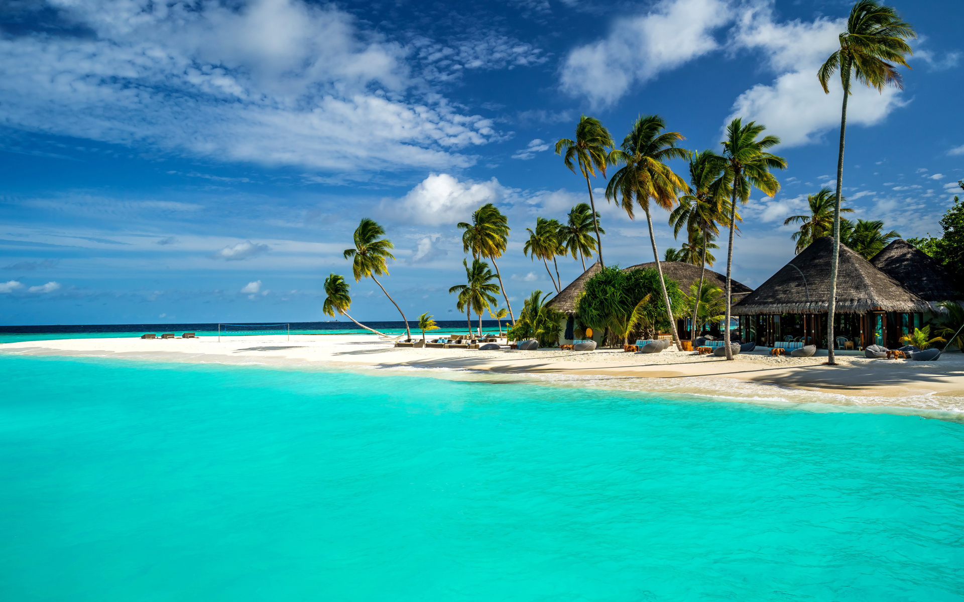 Bungalow Hotel and Villa on Maldives wallpaper 1920x1200