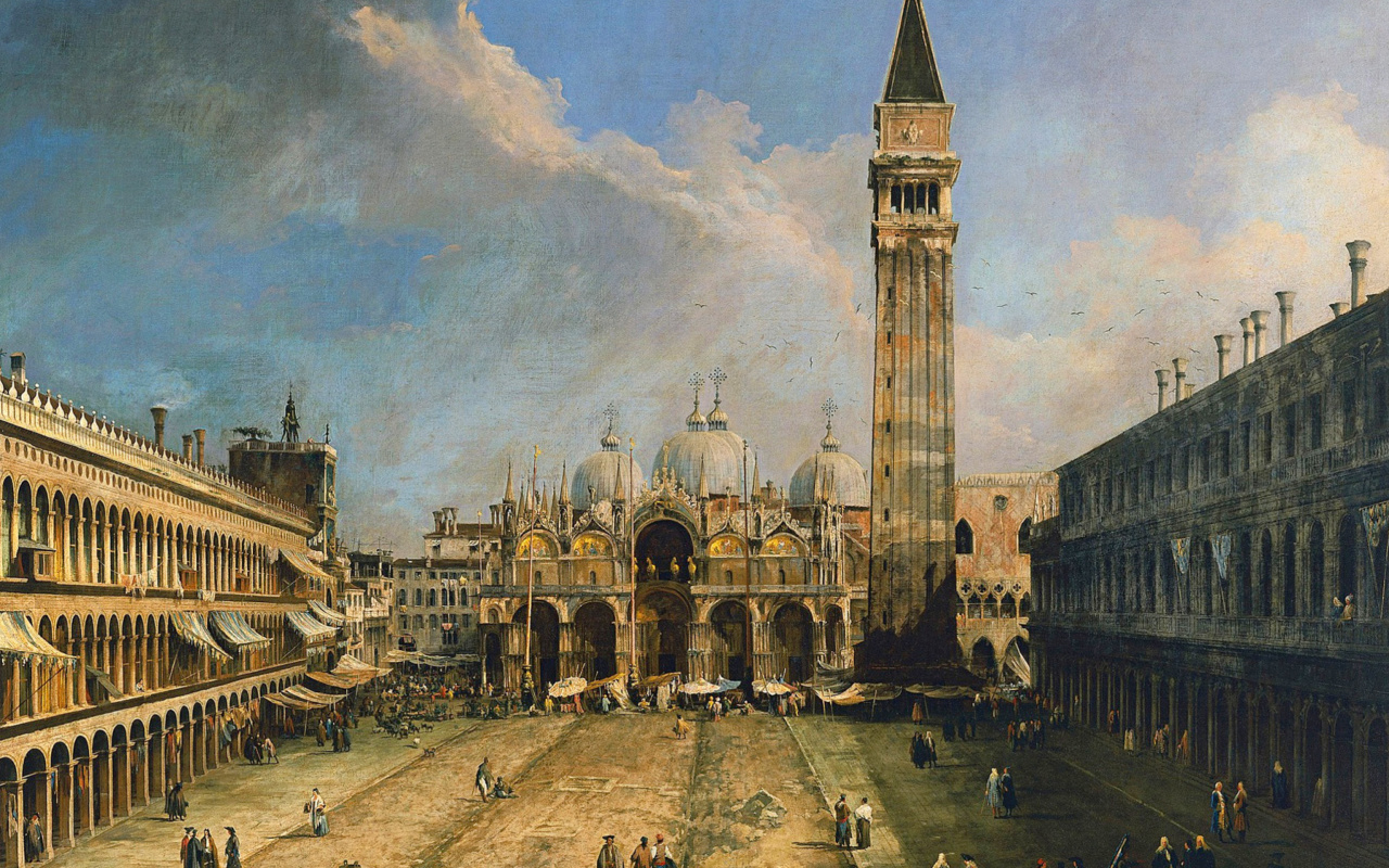 Piazza San Marco in Venice Postcard wallpaper 1280x800
