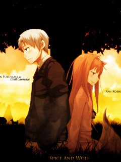 Обои Spice And Wolf 240x320