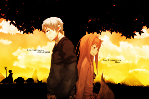 Spice And Wolf wallpaper 480x320