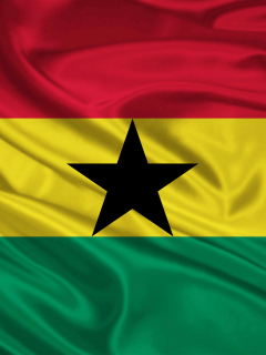 Das Ghana Flag Wallpaper 240x320