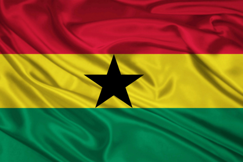 Fondo de pantalla Ghana Flag 480x320