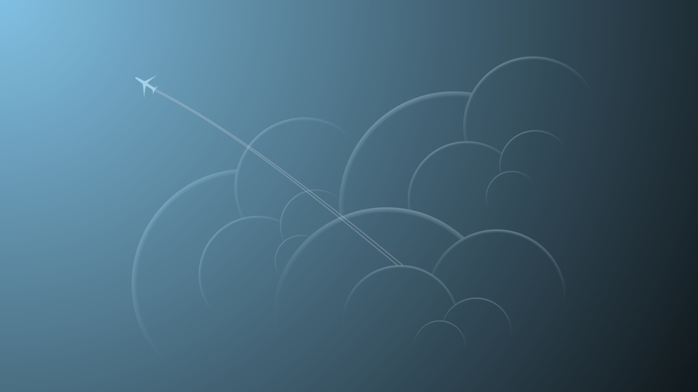 Обои Airplane Trail 1366x768