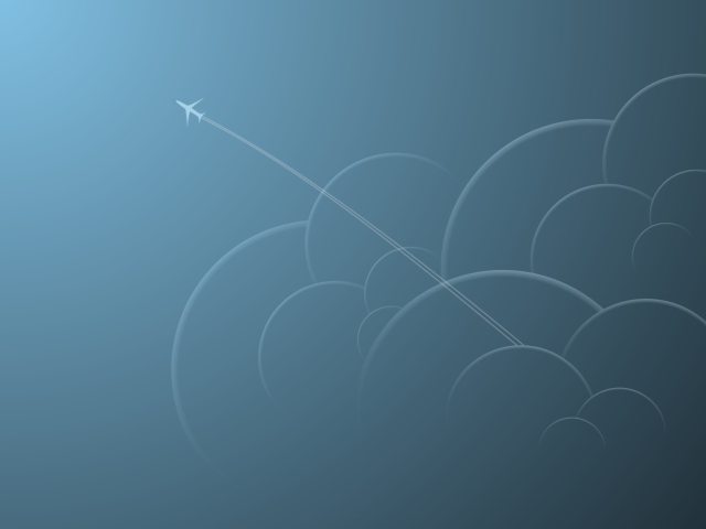 Airplane Trail wallpaper 640x480