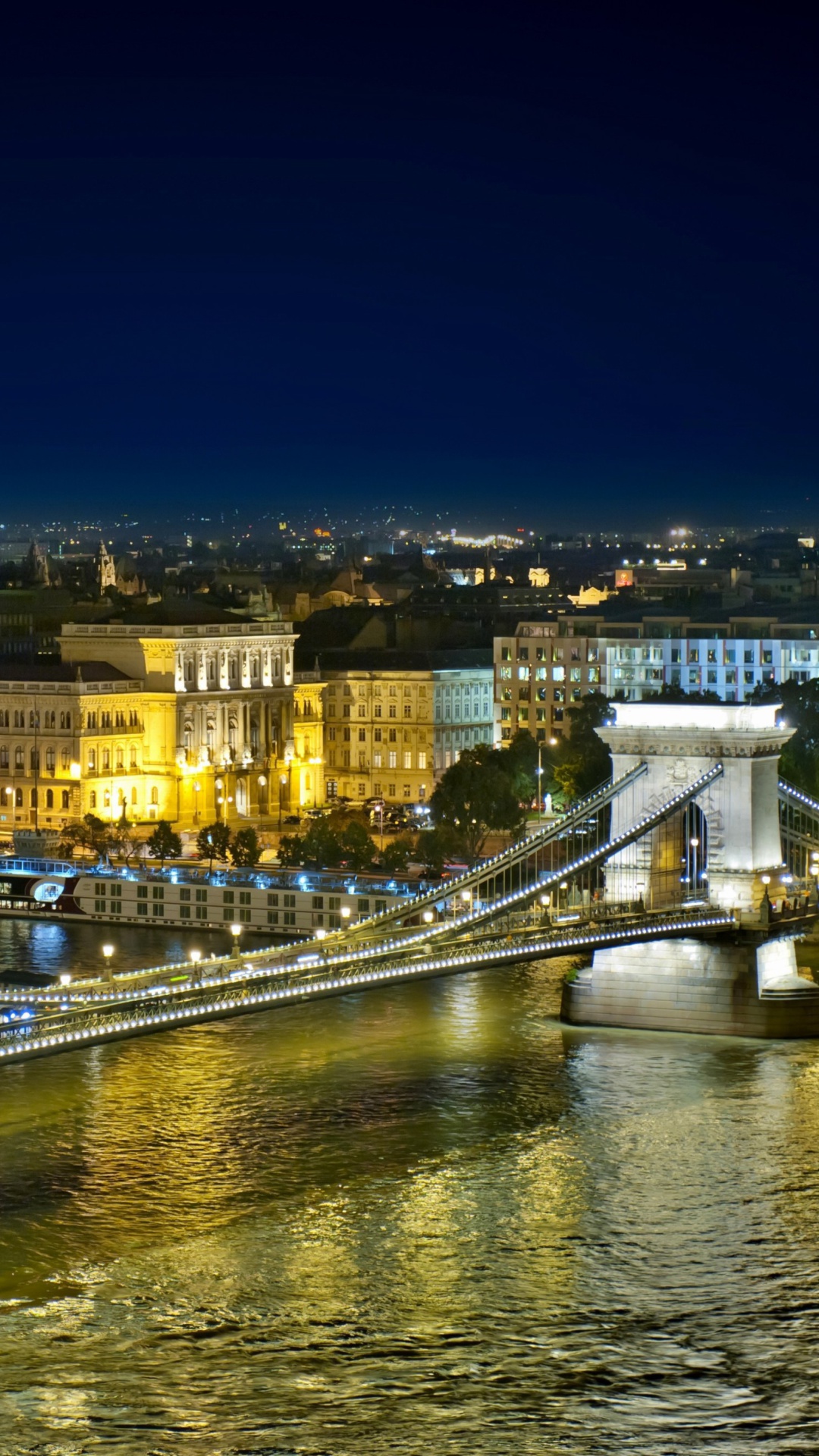 Das Budapest Danube Bridge Wallpaper 1080x1920