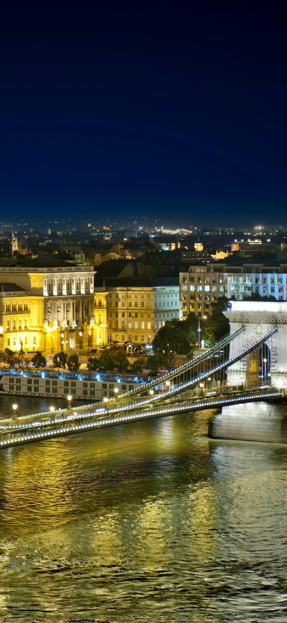 Budapest Danube Bridge wallpaper 1170x2532