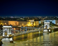 Das Budapest Danube Bridge Wallpaper 220x176