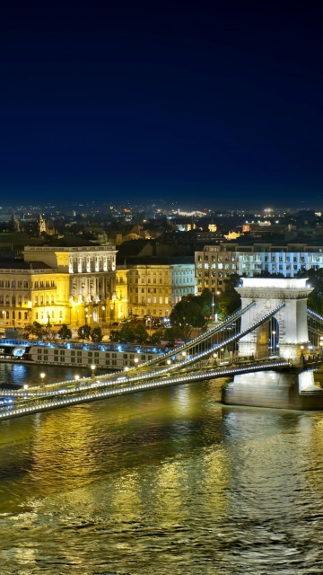 Fondo de pantalla Budapest Danube Bridge 360x640